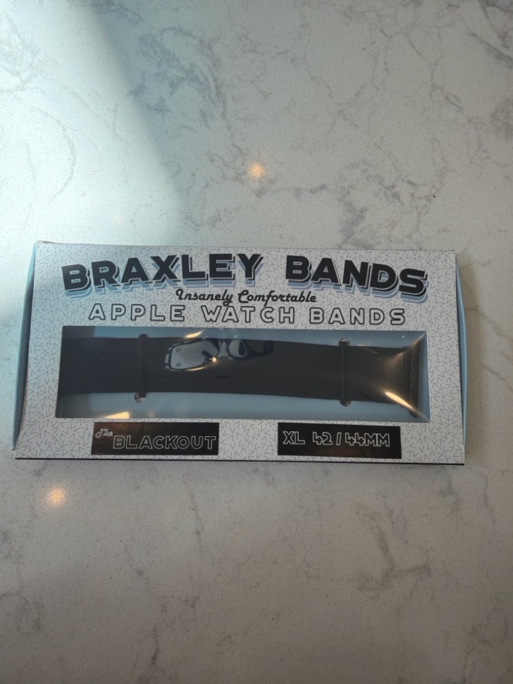 New Braxley Bands Black Apple Watch Band - XL 42/44mm